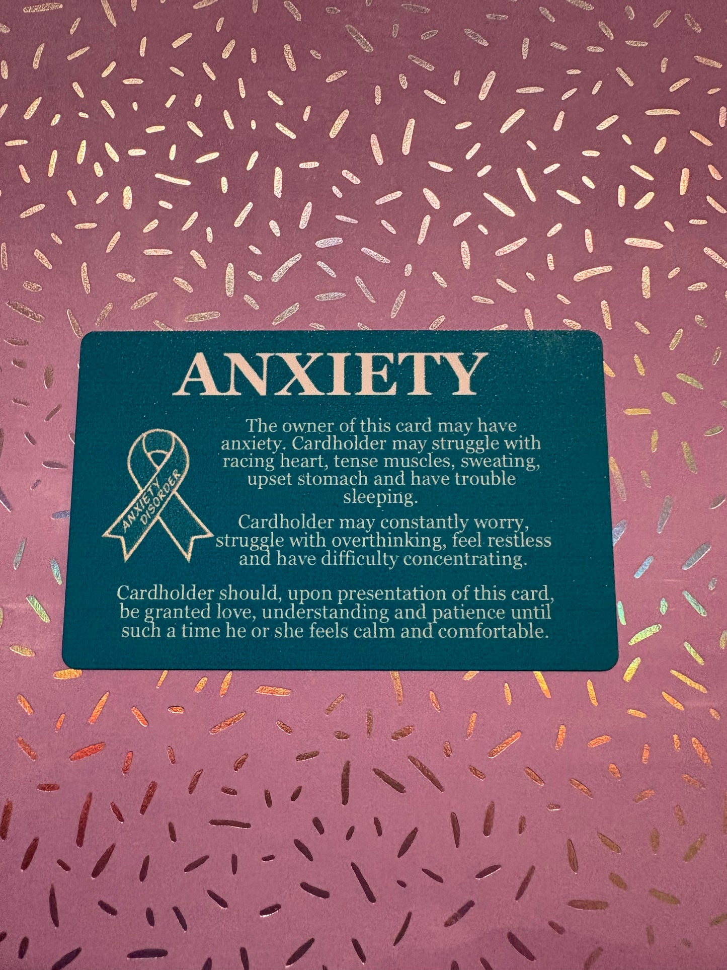 Anxiety Card