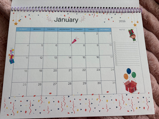 2026 Spiral Bound Calendar
