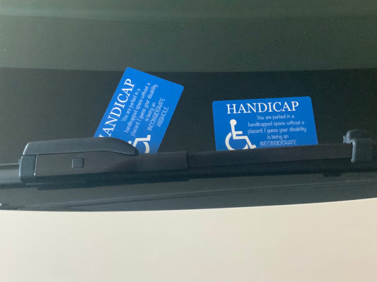 Handicap Card- For the Inconsiderate Parking A*****E