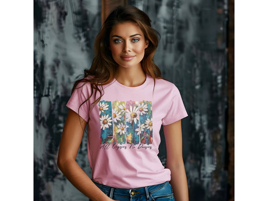 ‘All Oopsies, No Daisies’ Floral Quote T-Shirt