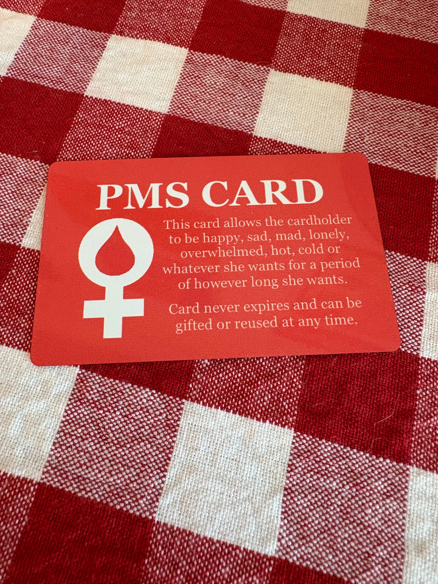**WARNING** PMS Card