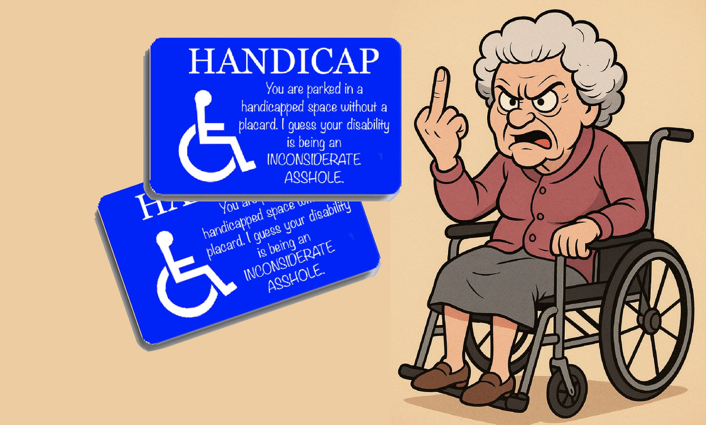 Handicap Card- For the Inconsiderate Parking A*****E